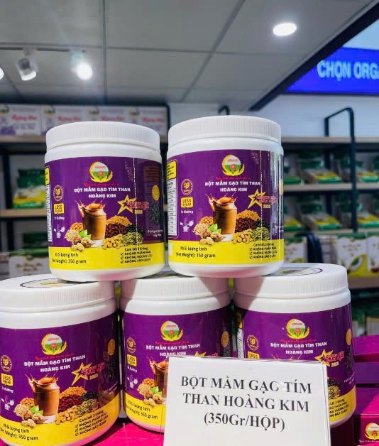 Bột mầm gạo tím than hoàng kim (350 gram/hộp)