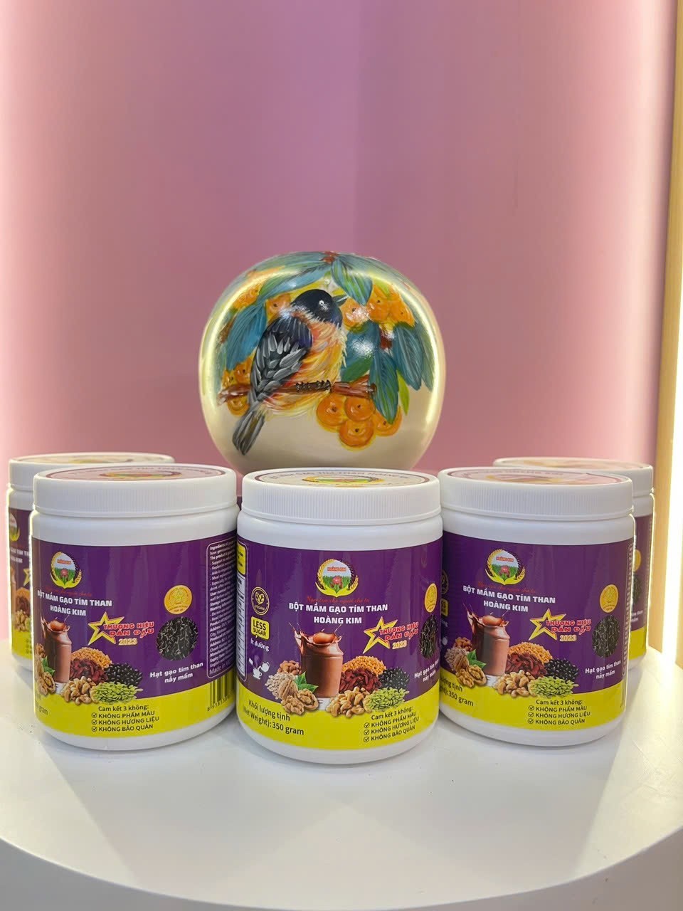 Bột mầm gạo tím than hoàng kim (350 gram/hộp)